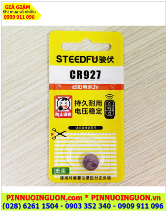 STEEDFU CR927, Pin 3v lithium STEEDFU CR-927/1B (9.5mm x 2.7mm) chính hãng (Vỉ Loại 01 viên)